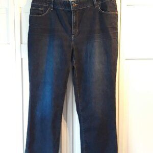 Chico's Platinum Denim Dark Wash Jeans Size 16